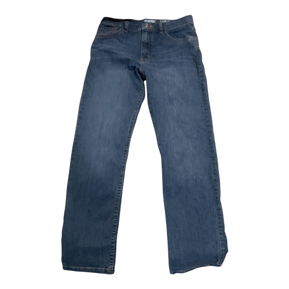 Wrangler Boys Classic Straight Leg Jeans Medium Wash Denim Size 14 Regular